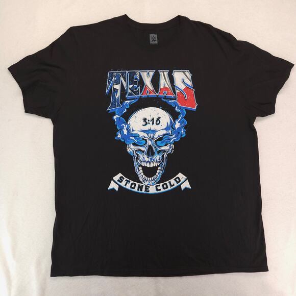 WWE Stone Cold Steve Austin Graphic Short Sleeve T Shirt Mens Size 2XL Black - Picture 2 of 9